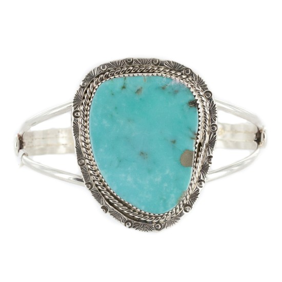 Handmade Certified Authentic Navajo .925 Sterling Silver Natural Turquoise Native American Bracelet 12981