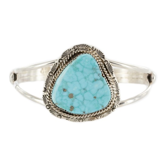 Handmade Certified Authentic Navajo .925 Sterling Silver Natural Turquoise Native American Bracelet 12982 Handmade Certified Authentic Navajo .925 Sterling Silver Natural Turquoise Native American Bracelet 12982