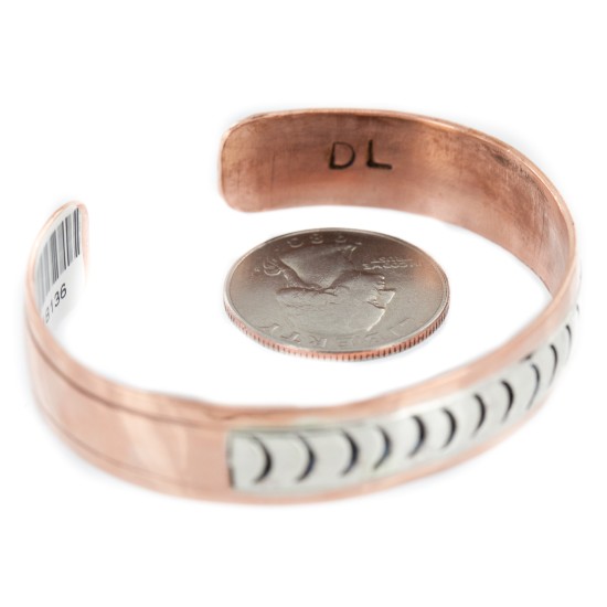 Navajo .925 Sterling Silver Handmade Certified Authentic Pure Copper Native American Bracelet 18136 Navajo .925 Sterling Silver Handmade Certified Authentic Pure Copper Native American Bracelet 18136
