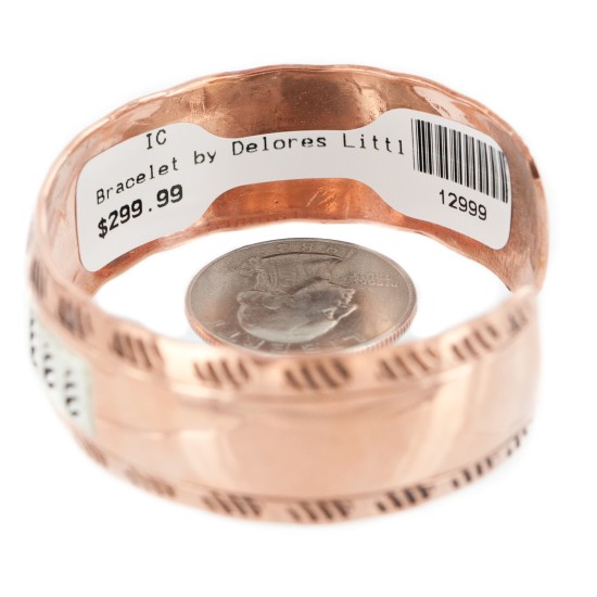 Navajo .925 Sterling Silver Handmade Certified Authentic Pure Copper Native American Bracelet 12999