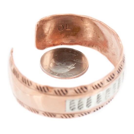 Navajo .925 Sterling Silver Handmade Certified Authentic Pure Copper Native American Bracelet 12999