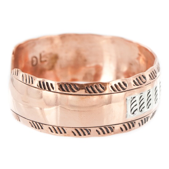 Navajo .925 Sterling Silver Handmade Certified Authentic Pure Copper Native American Bracelet 12999