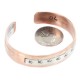 .925 Sterling Silver Handmade Certified Authentic Navajo Pure Copper Native American Bracelet 18134-101