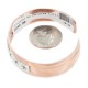.925 Sterling Silver Handmade Certified Authentic Navajo Pure Copper Native American Bracelet 18134-101