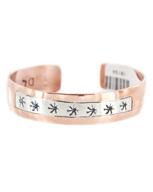 .925 Sterling Silver Handmade Certified Authentic Navajo Pure Copper Native American Bracelet 18134-101 .925 Sterling Silver Handmade Certified Authentic Navajo Pure Copper Native American Bracelet 18134-101