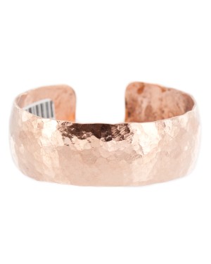 Hammered Pure Copper Navajo Handmade Certified Authentic Native American Bracelet 13004