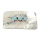 Handmade Certified Authentic Navajo Nickel Natural Turquoise Native American Buckle 1210