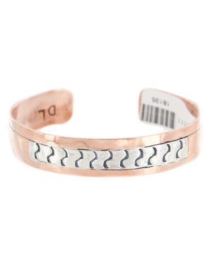 Navajo .925 Sterling Silver Handmade Certified Authentic Pure Copper Native American Bracelet 18135 Navajo .925 Sterling Silver Handmade Certified Authentic Pure Copper Native American Bracelet 18135