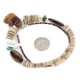 Turtle Certified Authentic Navajo .925 Sterling Silver Natural Turquoise Graduated Melon Shell Tigers Eye Native American Necklace 790108