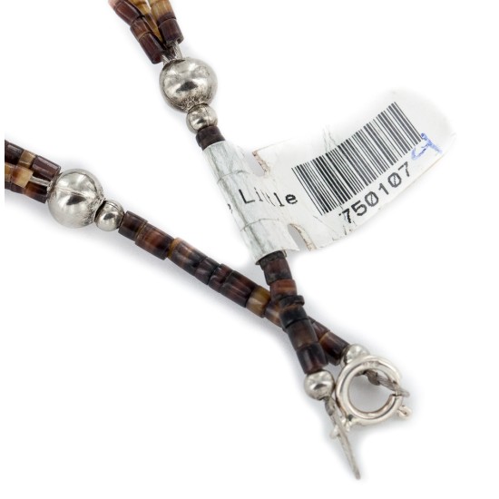 3 Strand Certified Authentic Navajo .925 Sterling Silver Natural Turquoise Native American Necklace 750107-41 3 Strand Certified Authentic Navajo .925 Sterling Silver Natural Turquoise Native American Necklace 750107-41
