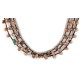 3 Strand Certified Authentic Navajo .925 Sterling Silver Natural Turquoise Mother of Pearl Native American Necklace 15585-210