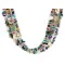 3 Strand Navajo .925 Sterling Silver Natural Multicolor Stones Native American Necklace 25318 3 Strand Navajo .925 Sterling Silver Natural Multicolor Stones Native American Necklace 25318