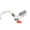 Certified Authentic Navajo .925 Sterling Silver Natural Turquoise Coral Native American Bracelet 12977-1