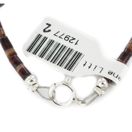 Certified Authentic Navajo .925 Sterling Silver Natural Turquoise Coral Native American Bracelet 12977-2