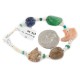 Delicate Certified Authentic Navajo .925 Sterling Silver Natural Turquoise Jasper Jade Lapis Native American Bracelet 12975-3
