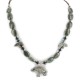 Bear Certified Authentic Navajo .925 Sterling Silver Natural Turquoise Green Jasper Hematite Agate Native American Necklace 17045