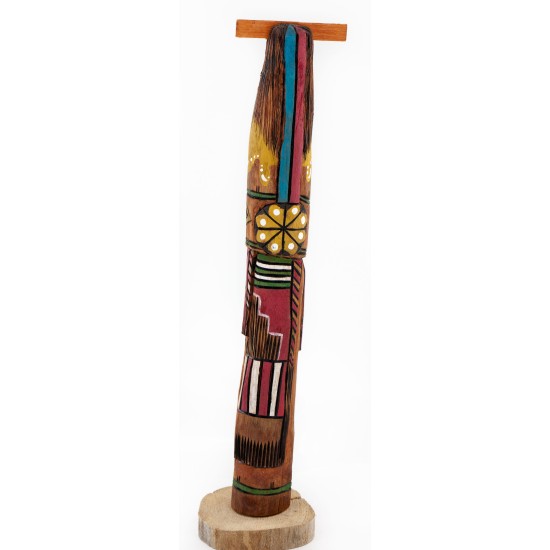 $200 Handmade Handpainted Certified Authentic Hopi Longhair Flavor Dancer Signed Native American Kachina 19115
