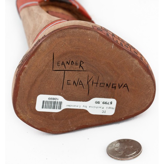 Handmade Handpainted Certified Authentic Leander Tena Khongva Hopi Native American Kachina 10899