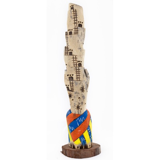 $180 Handmade Handpainted Certified Authentic Hopi Field House Signed Native American Kachina 19139