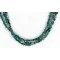 3 Strand Navajo .925 Sterling Silver Natural Turquoise and Mother of Pearl Native American Necklace 25267