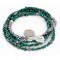 3 Strand Navajo .925 Sterling Silver Natural Turquoise and Mother of Pearl Native American Necklace 25267