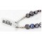 Certified Authentic 3 Strand Navajo .925 Sterling Silver Natural Turquoise and Mother of Pearl Native American Necklace 25267
