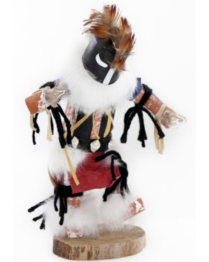 $130 Handmade Handpainted Certified Authentic Hopi Kokopelli Signed Native American Kachina 19141-00