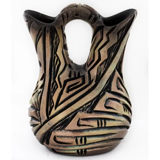 Handmade Navajo Holbrook Wedding Vase Native American Pottery 1 102492-3 Handmade Navajo Holbrook Wedding Vase Native American Pottery 1 102492-3