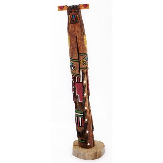 $200 Handmade Handpainted Certified Authentic Hopi Longhair Flavor Dancer Signed Native American Kachina 19115
