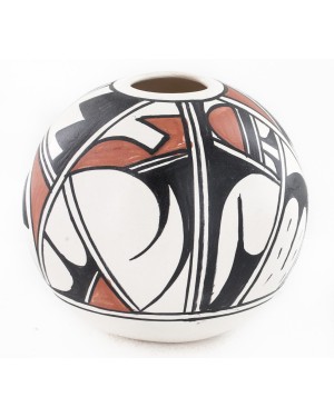 $200 Handmade Handpainted Certified Authentic Hopi R.Tsinnij Keams Canyon Native American Pottery 1 102494-5
