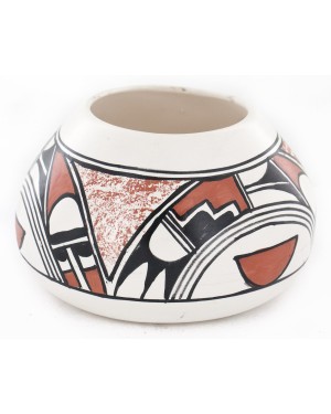 $200 Handmade Handpainted Certified Authentic Hopi R.Tsinnij Keams Canyon Native American Pottery 102494-7