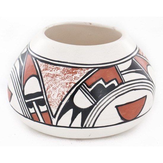 $200 Handmade Handpainted Certified Authentic Hopi R.Tsinnij Keams Canyon Native American Pottery 102494-7