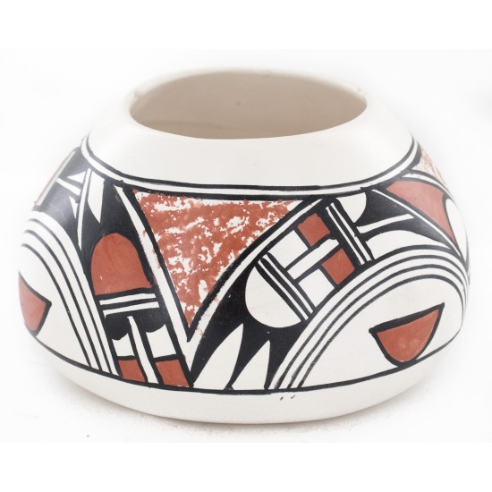 $200 Handmade Handpainted Certified Authentic Hopi R.Tsinnij Keams Canyon Native American Pottery 102494-7