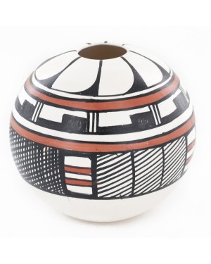 $200 Handmade Handpainted Certified Authentic Hopi R.Tsinnij Keams Canyon Native American Pottery 2 102494-6
