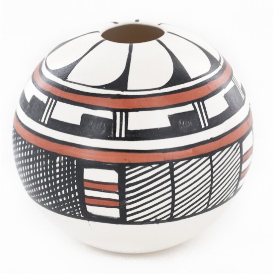 $200 Handmade Handpainted Certified Authentic Hopi R.Tsinnij Keams Canyon Native American Pottery 2 102494-6