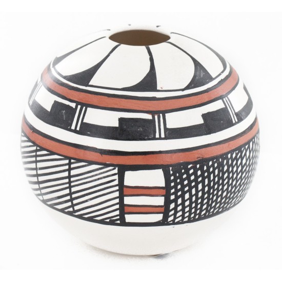 $200 Handmade Handpainted Certified Authentic Hopi R.Tsinnij Keams Canyon Native American Pottery 2 102494-6