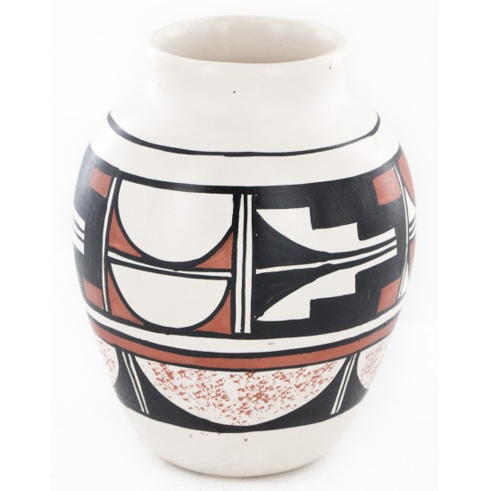 $240 Handmade Handpainted Certified Authentic Hopi R.Tsinnij Keams Canyon Native American Pottery 102494-16