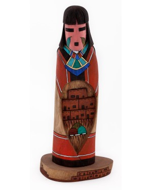 Handmade Handpainted Certified Authentic Leander Tena Khongva Hopi Native American Kachina 10899