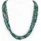 3 Strand Navajo .925 Sterling Silver Natural Turquoise and Mother of Pearl Native American Necklace 25267