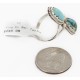 .925 Sterling Silver Handmade Certified Authentic Navajo Natural Turquoise and Turquoise Native American Ring  17002-10