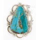 .925 Sterling Silver Handmade Certified Authentic Navajo Natural Turquoise Native American Ring  17003-2