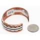 Handmade Certified Authentic Navajo Pure .925 Sterling Silver and Copper Native American Bracelet 24452-2