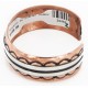 Handmade Certified Authentic Navajo Pure .925 Sterling Silver and Copper Native American Bracelet 24452-2