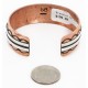 Handmade Certified Authentic Navajo Pure .925 Sterling Silver and Copper Native American Bracelet 24452-2