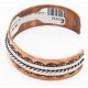 Handmade Certified Authentic Navajo Pure .925 Sterling Silver and Copper Native American Bracelet  24452-3