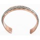 Handmade Certified Authentic Navajo Pure .925 Sterling Silver and Copper Native American Bracelet  24452-3