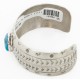 Handmade Kokopelli Certified Authentic Navajo Nickel Natural Turquoise Native American Bracelet 02 12784-11