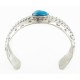 Handmade Kokopelli Certified Authentic Navajo Nickel Natural Turquoise Native American Bracelet 02 12784-11