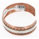 Handmade Certified Authentic Navajo Pure .925 Sterling Silver and Copper Native American Bracelet 24447-1