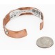Handmade Certified Authentic Navajo Natural Turquoise Pure .925 Sterling Silver and Copper Native American Bracelet 1286-2